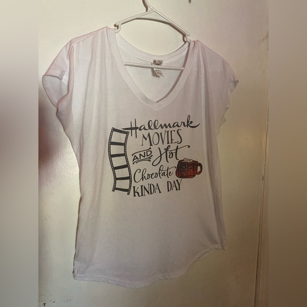 “Hallmark movies and hot chocolate kinda day” Shirt / Size M